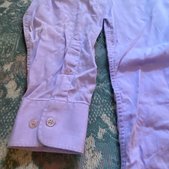 Men's Oscar de la Renta Dress Shirt, Purple, Size 17 34/35 Button Down Cotton - Picture 7 of 7